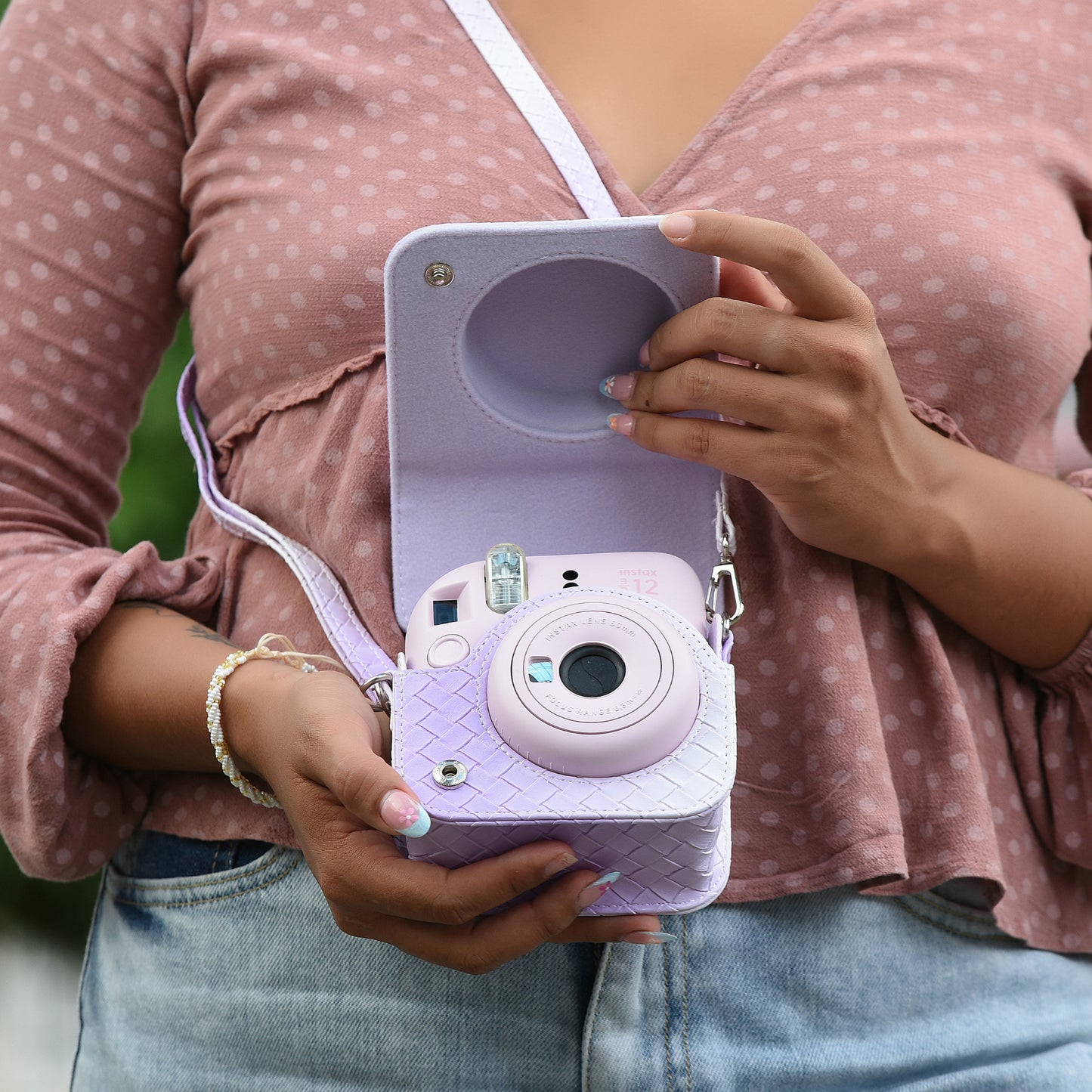 Estuche Degradado Camara Instax Mini 12 Lila