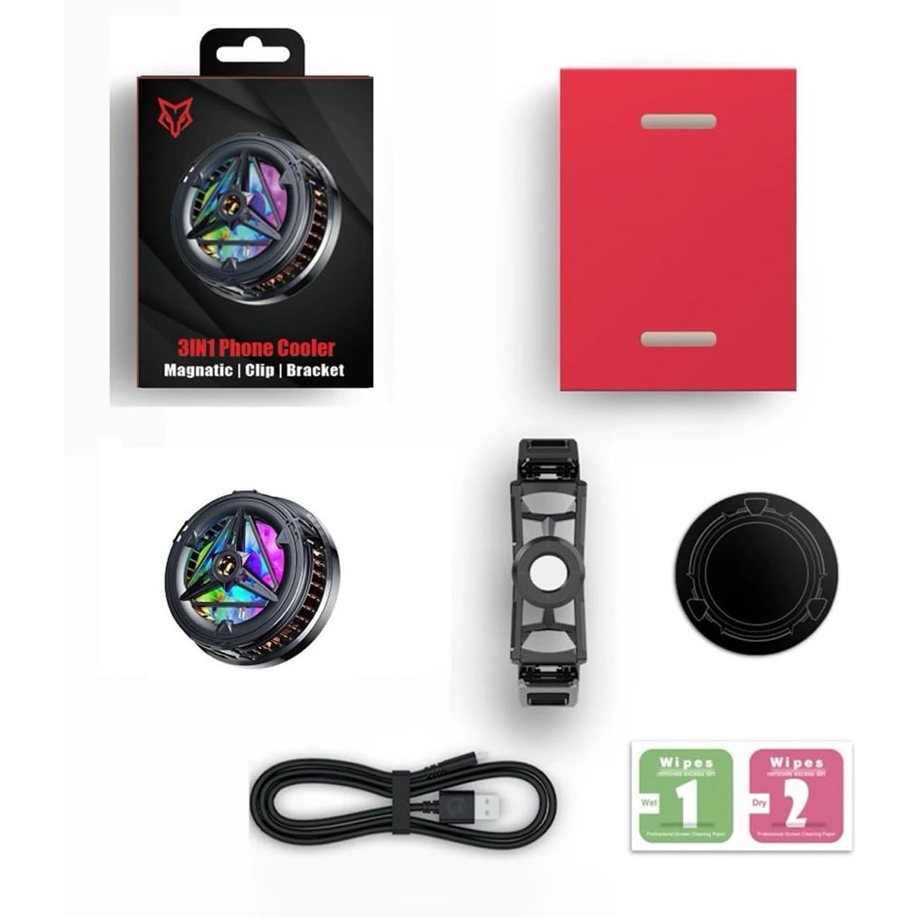 Ventilador Cooler Móvil Compacto con Montaje Magnético – Compatible MagSafe/Qi