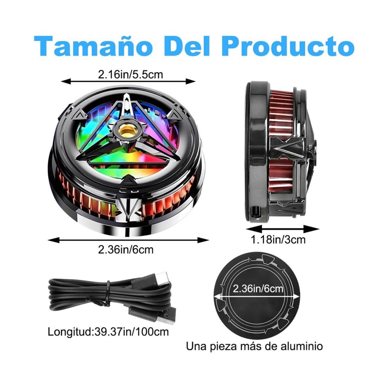 Ventilador Cooler Móvil Compacto con Montaje Magnético – Compatible MagSafe/Qi