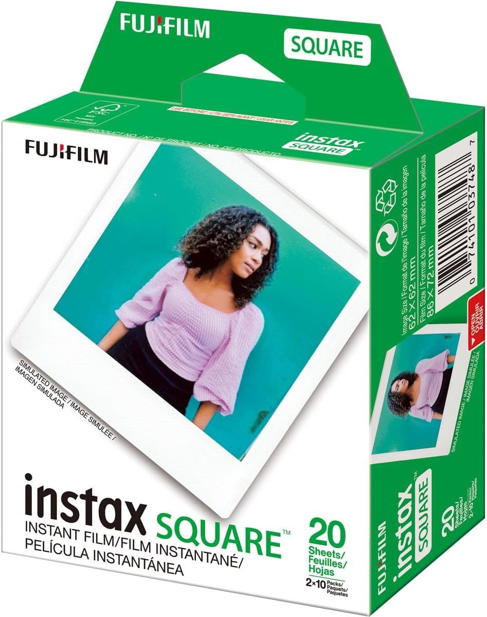 Película Instax Square – 20 Fotos para cámaras Fujifilm