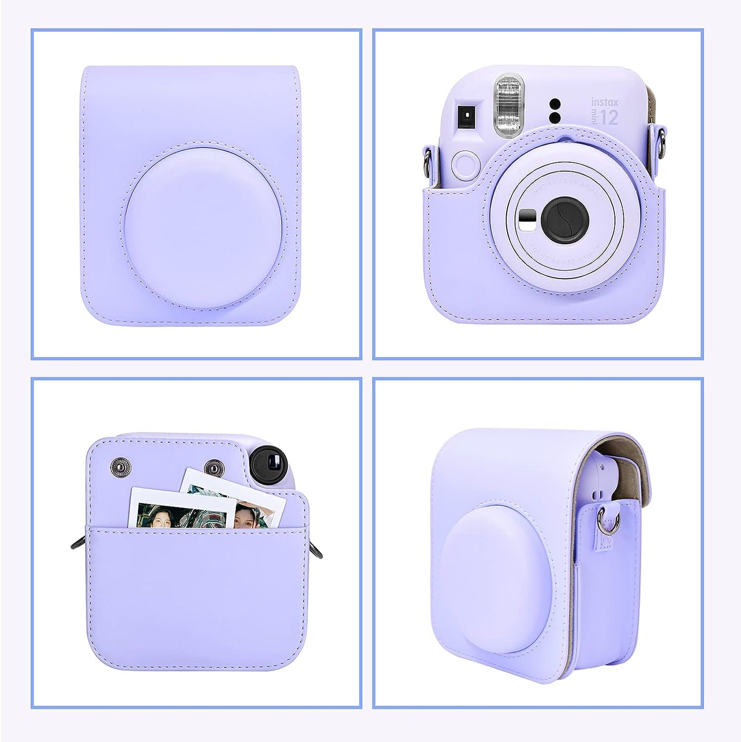 Combo Lila Instax Mini 12 Estuche + Álbum + Marcos