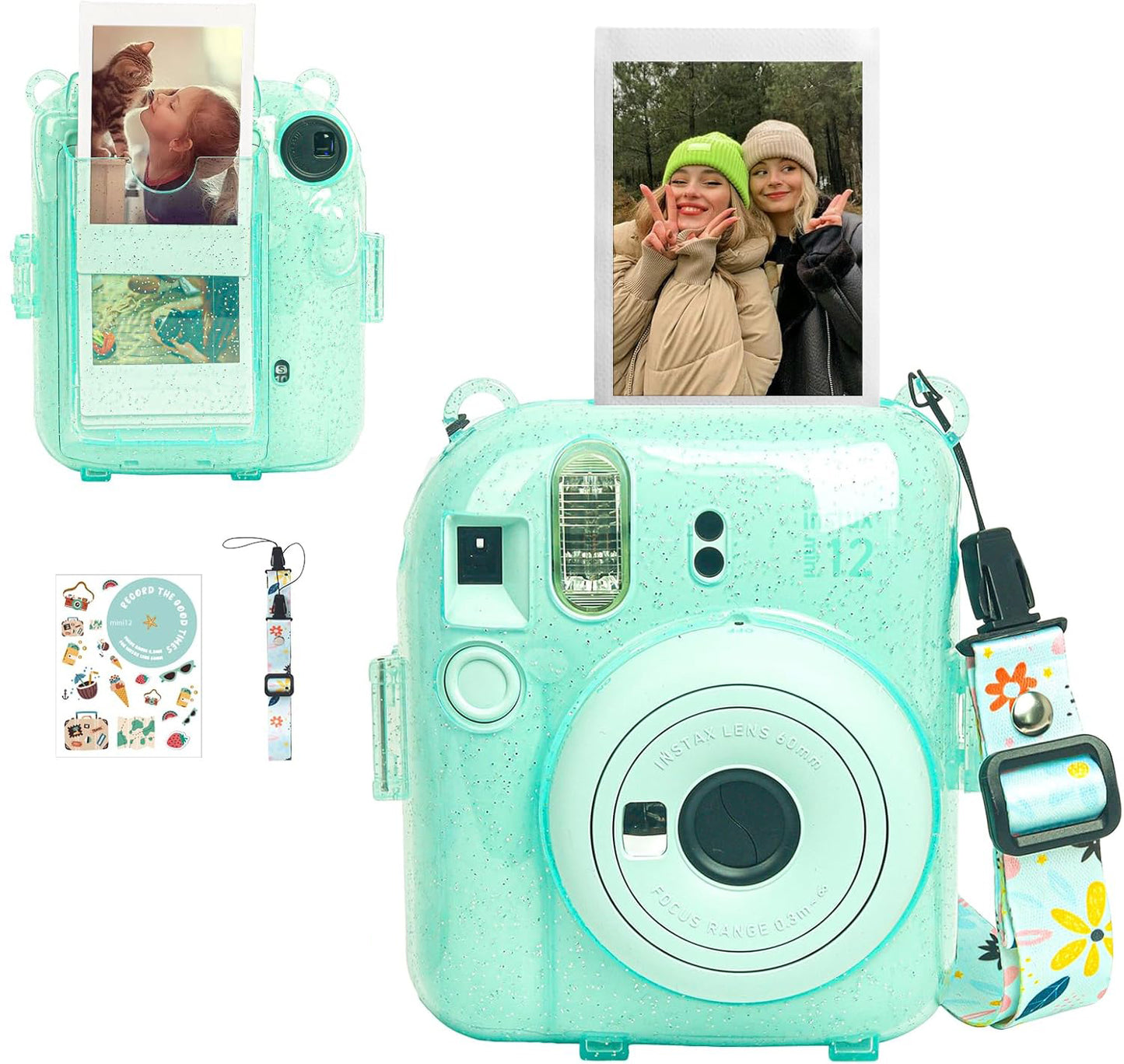 Protector Escarchado Instax Mini 12 Verde