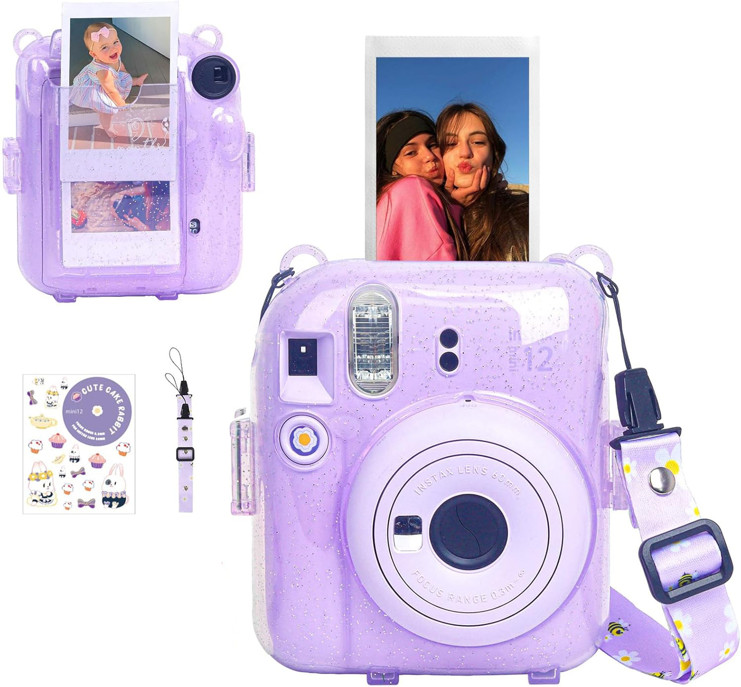 Protector Escarchado Instax Mini 12 Lila