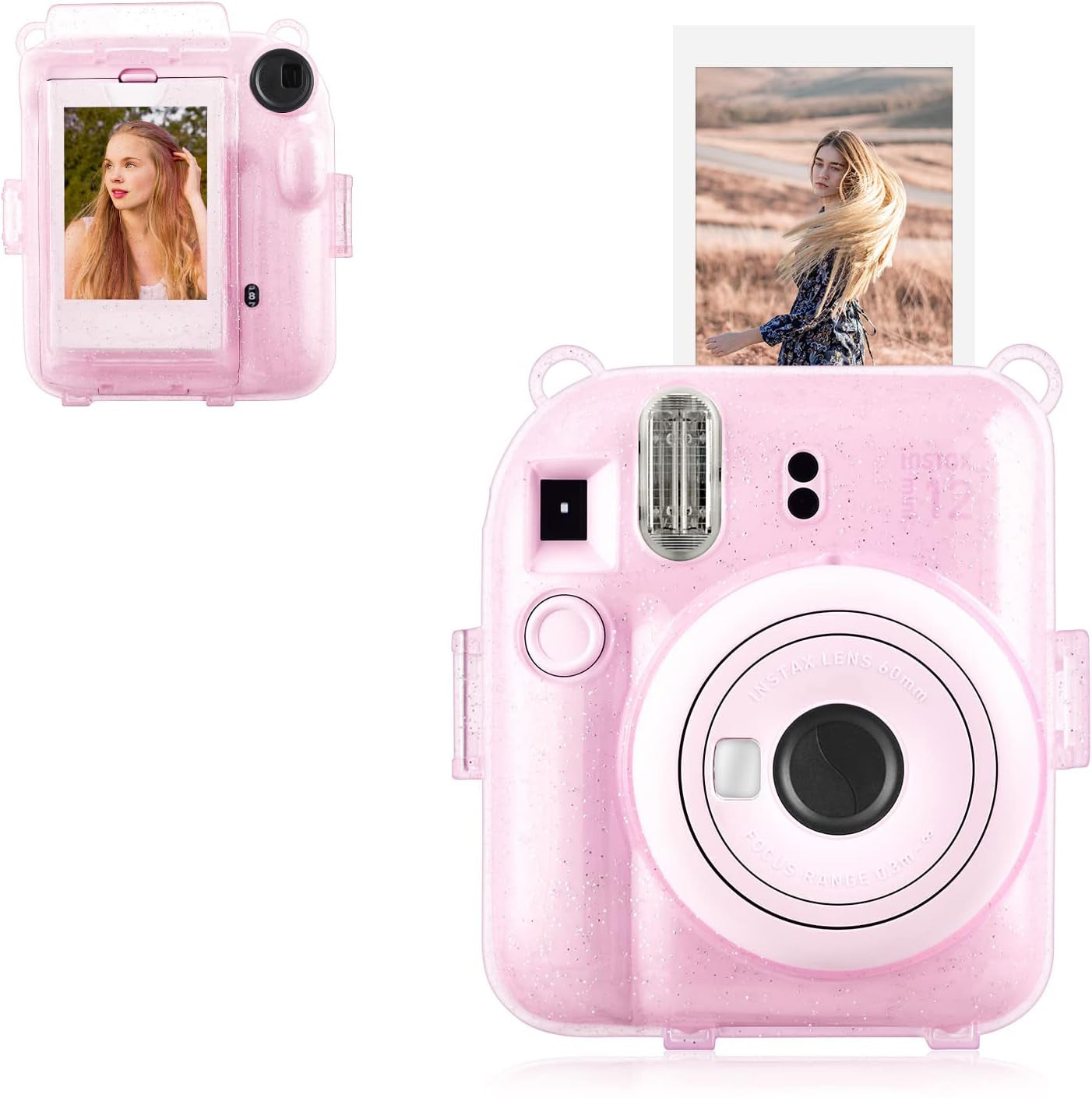 Protector Escarchado Instax Mini 12 Rosado