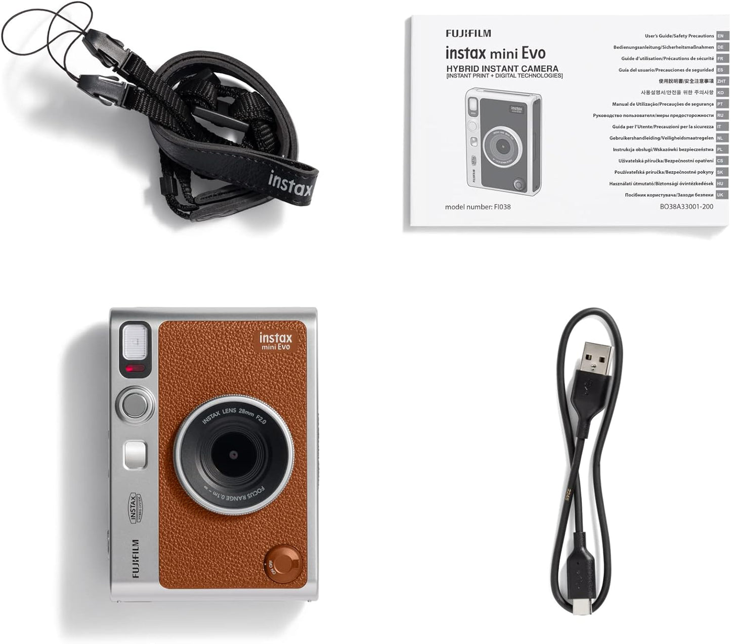 Cámara Instantánea Fujifilm Instax Mini EVO - Marrón