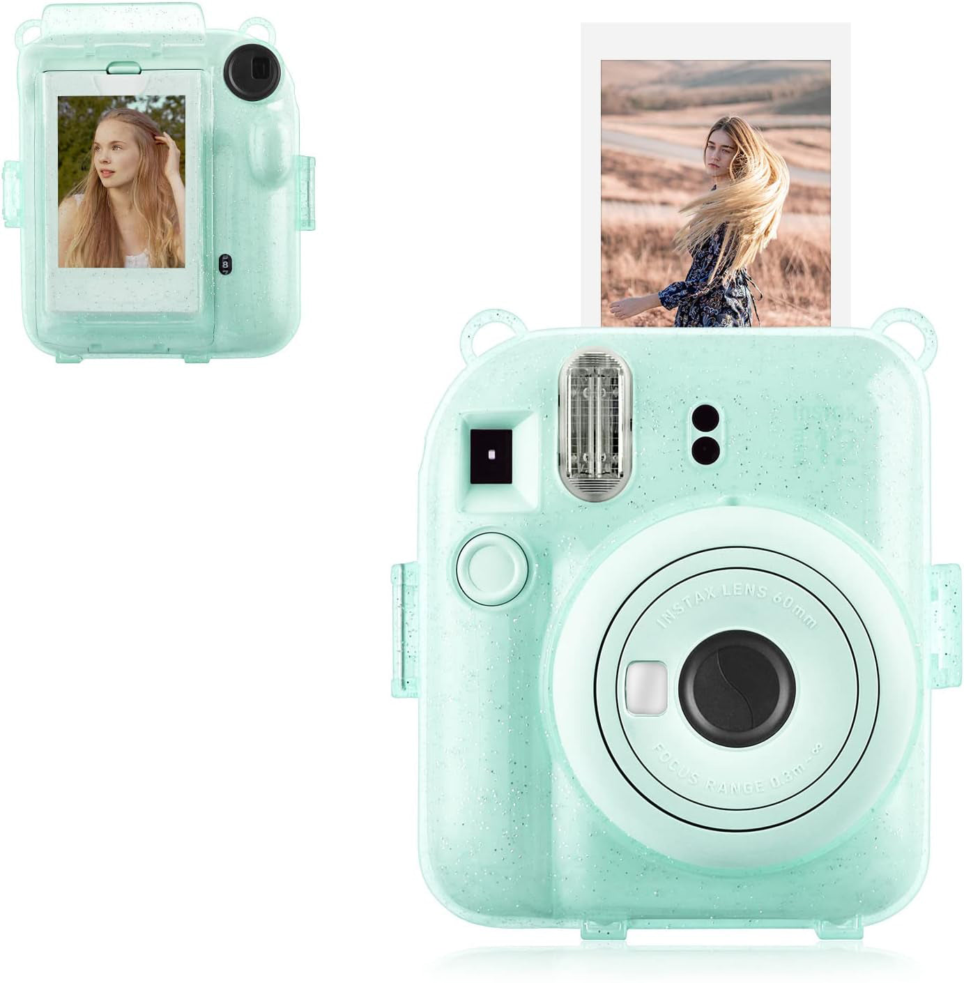 Protector Escarchado Instax Mini 12 Verde