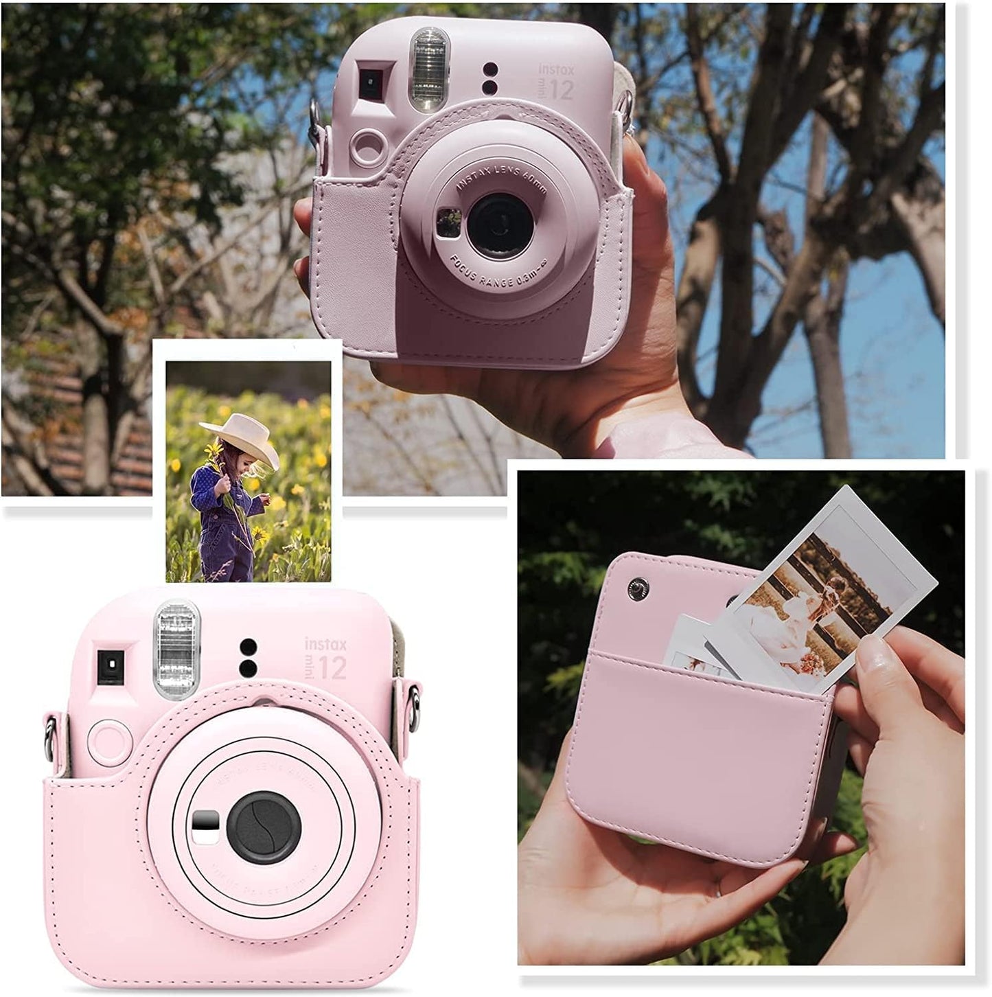 Estuche Camara Instax Mini 12 Rosado