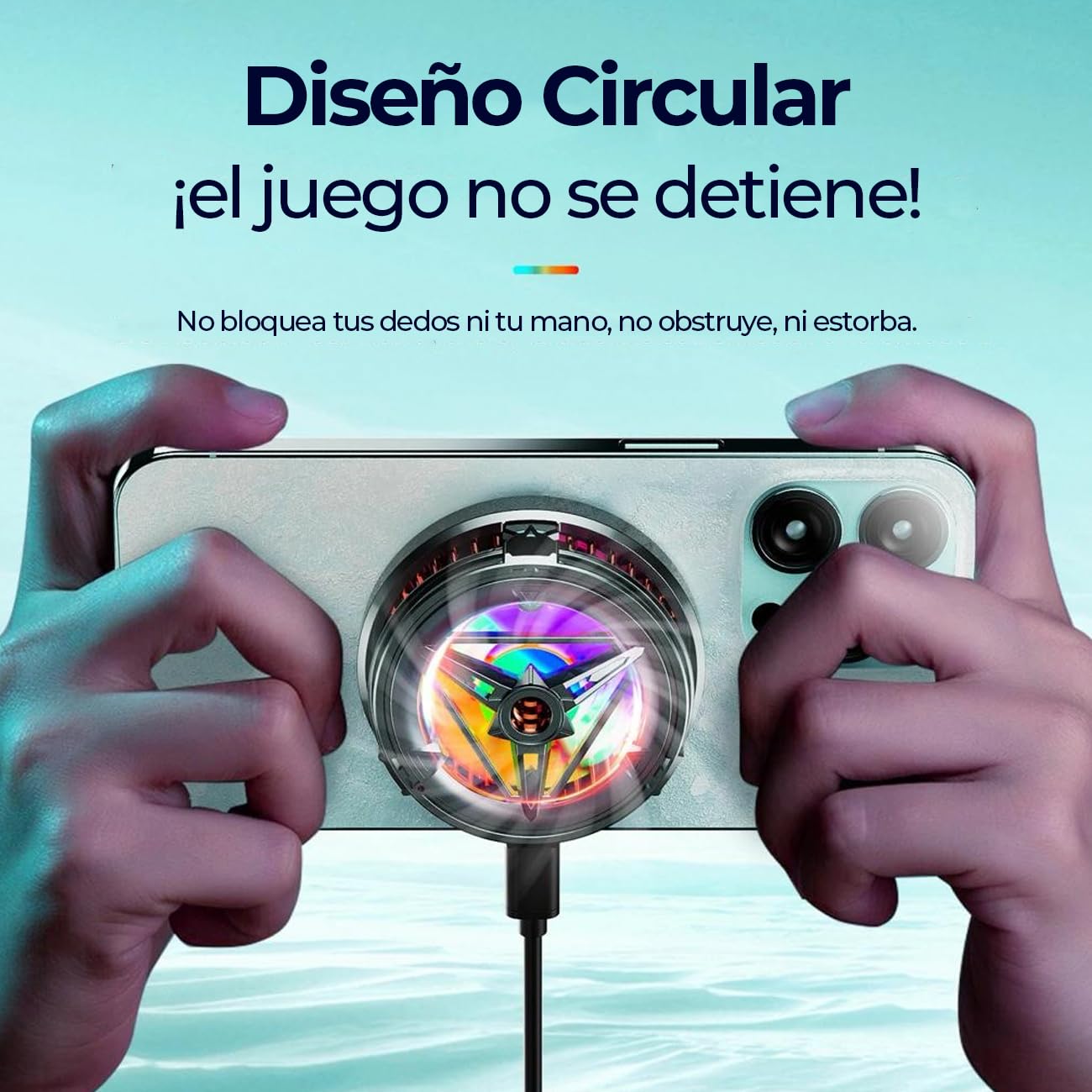 Ventilador Cooler Móvil Compacto con Montaje Magnético – Compatible MagSafe/Qi