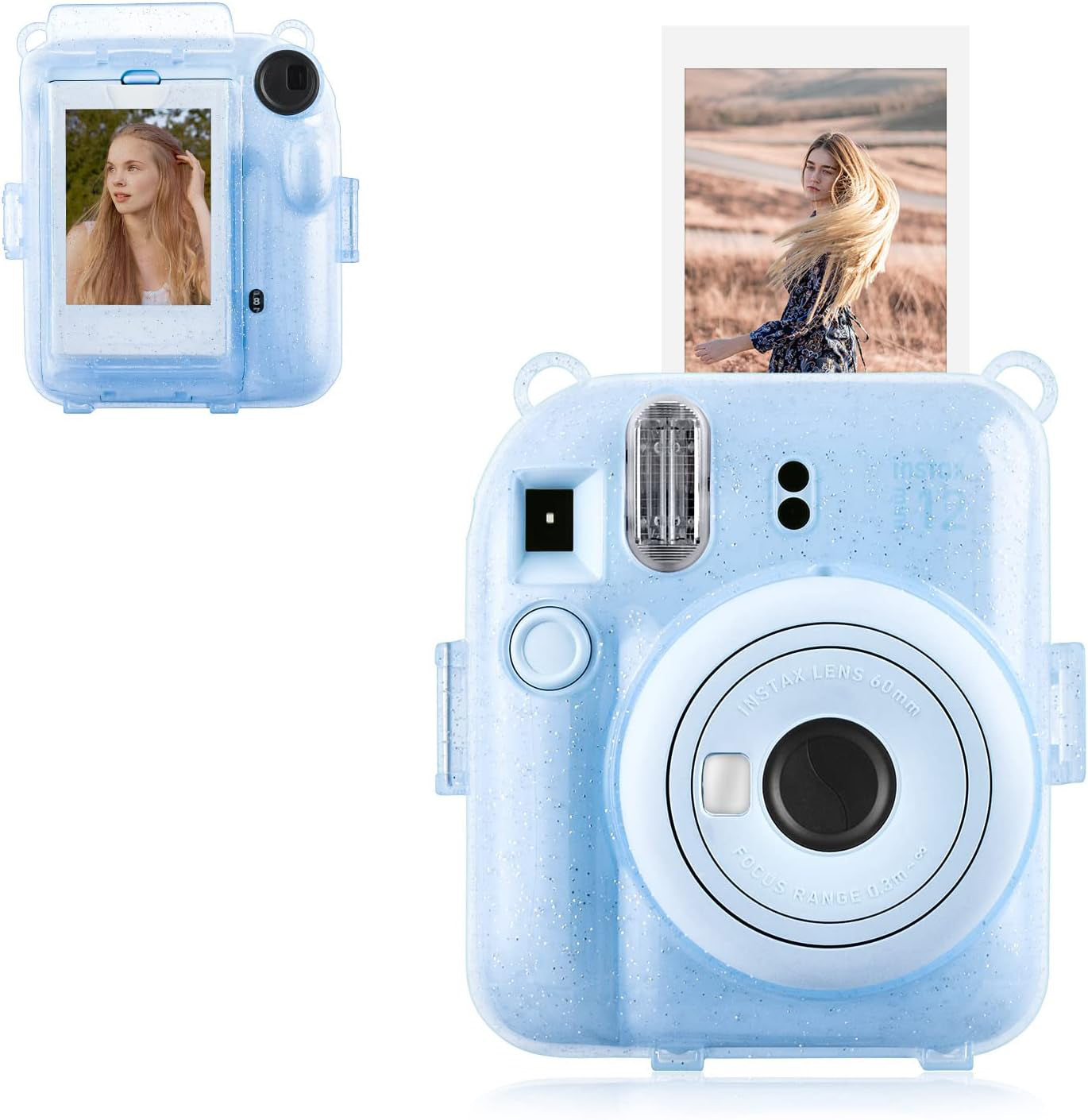 Protector Escarchado Instax Mini 12 Azul