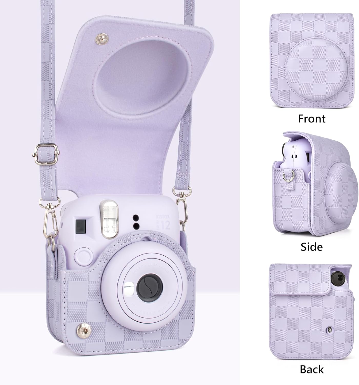 Estuche Cámara Instax Mini 12 Cuadros Lila
