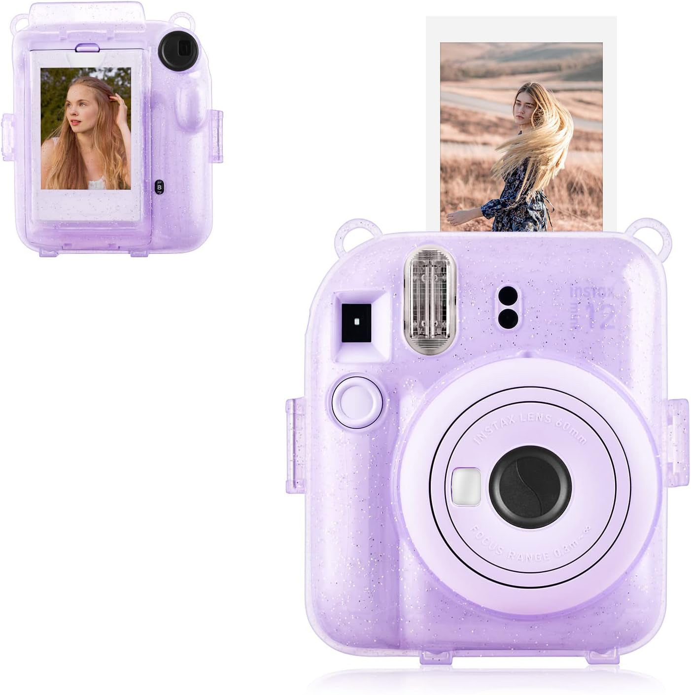 Protector Escarchado Instax Mini 12 Lila
