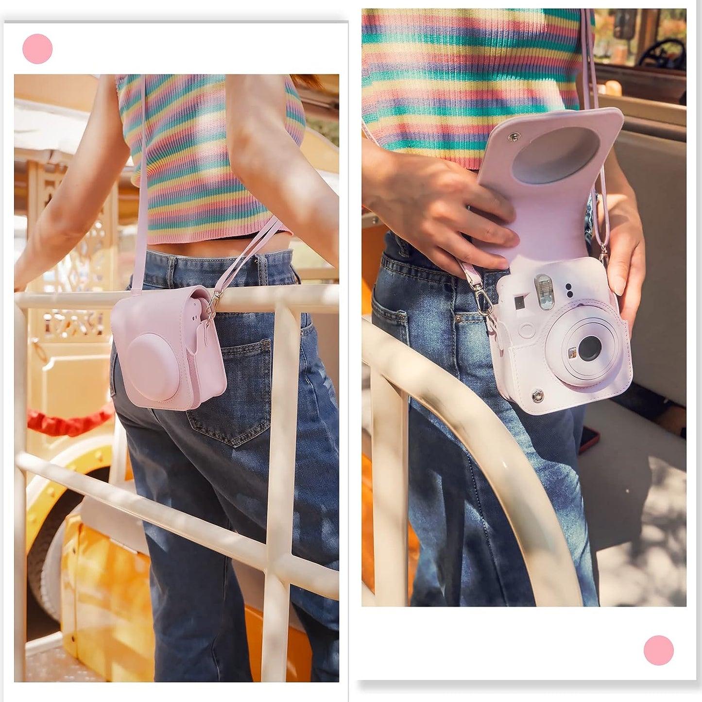 Estuche Camara Instax Mini 12 Rosado