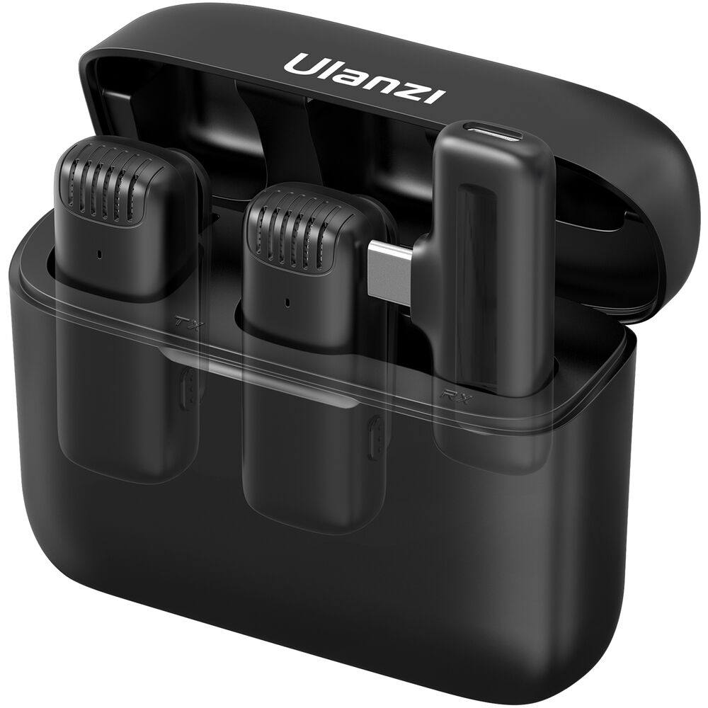 Micrófono Inalámbrico Ulanzi J12 conexión Tipo C - Sistema Profesional con Reducción de Ruido para Streaming y Grabación