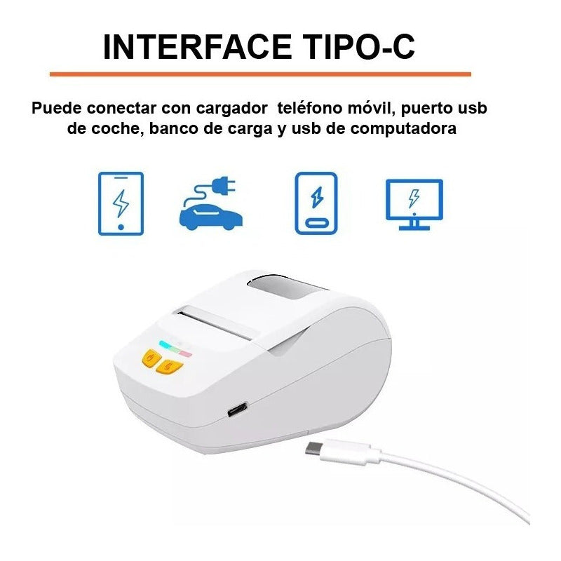 Impresora Mini Bluetooth Térmica Recibos Pos Celular 58mm