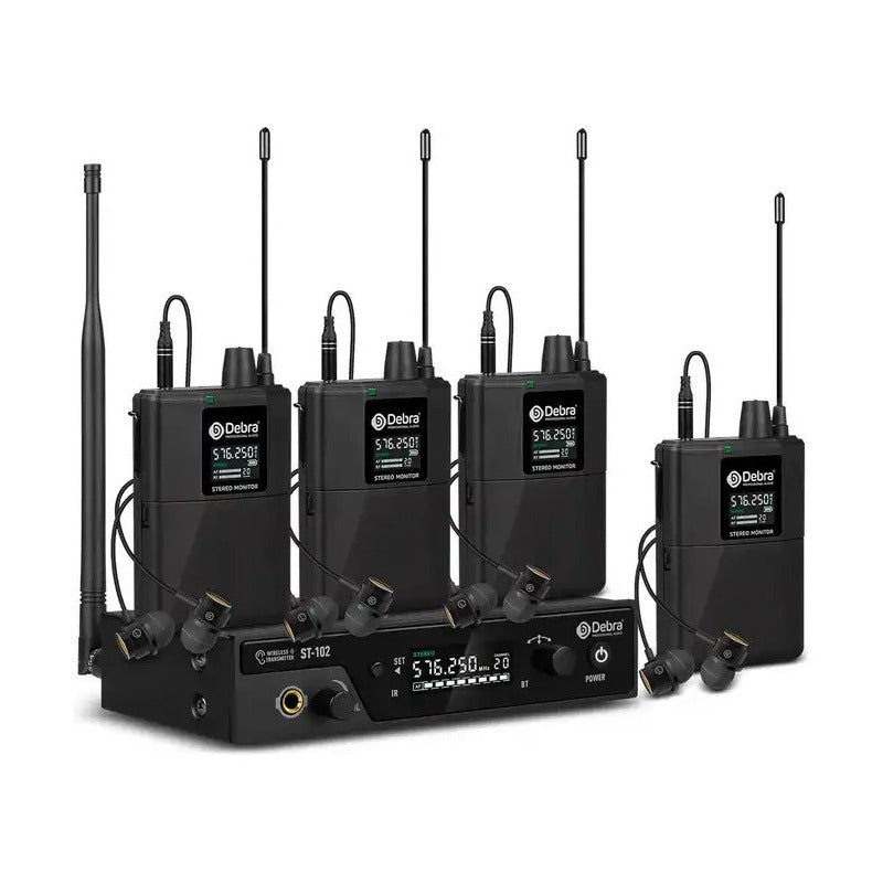Sistema de Monitoreo In-ear ST102 – 24-bit Entradas XLR/6.5/3.5 y BT 5.0