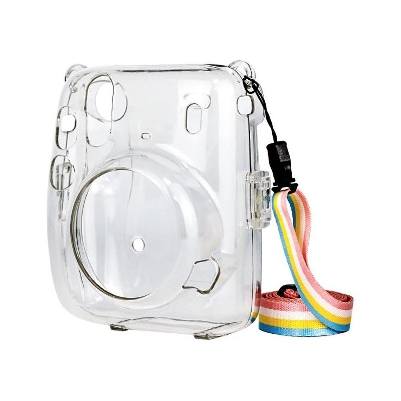 Protector Transparente Instax Mini 11 con Correa | Carcasa Rígida de Policarbonato