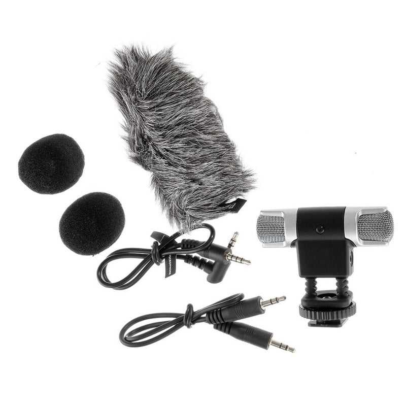 Micrófono Estéreo BOYA BY-MM3 Condensador Doble Cabeza para iPhone Android DSLR Streaming