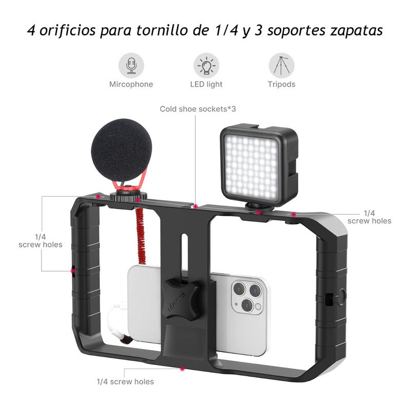 Ulanzi U-Rig Pro: Soporte de Video para Smartphone con 3 Zapatas Frías