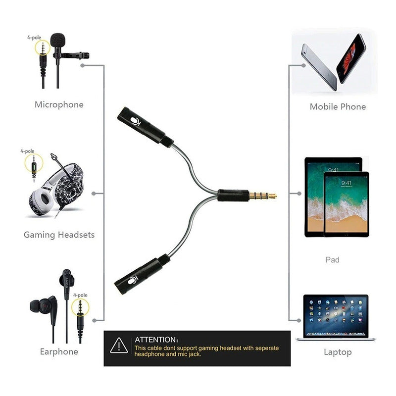 Adaptador 2 Micrófonos