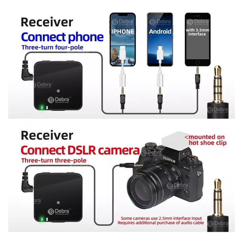 Micrófono Inalámbrico Lavalier W90 - Audio Profesional para Grabaciones, Videos y Podcasts