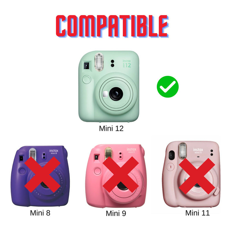Estuche Metalizado Camara Instax Mini 12 Plateado