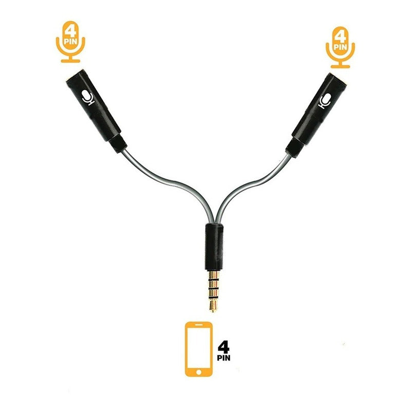 Adaptador 2 Micrófonos