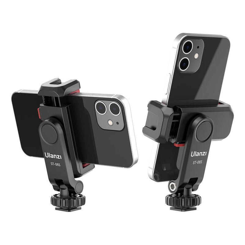 Ulanzi ST-06S – Soporte de Teléfono con 2 Zapatas Frías y Rosca 1/4"