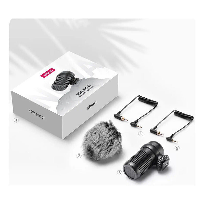 Micrófono Ulanzi Nova Mic01 - Direccional Cardioide Profesional para Cámaras y Smartphones