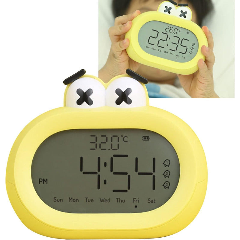 Reloj para Niños con Dibujos Animados, Temporizador y Volumen Ajustable