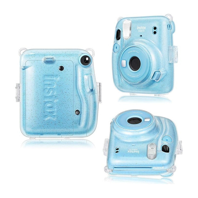 Protector Transparente Instax Mini 11 con Correa | Carcasa Rígida de Policarbonato