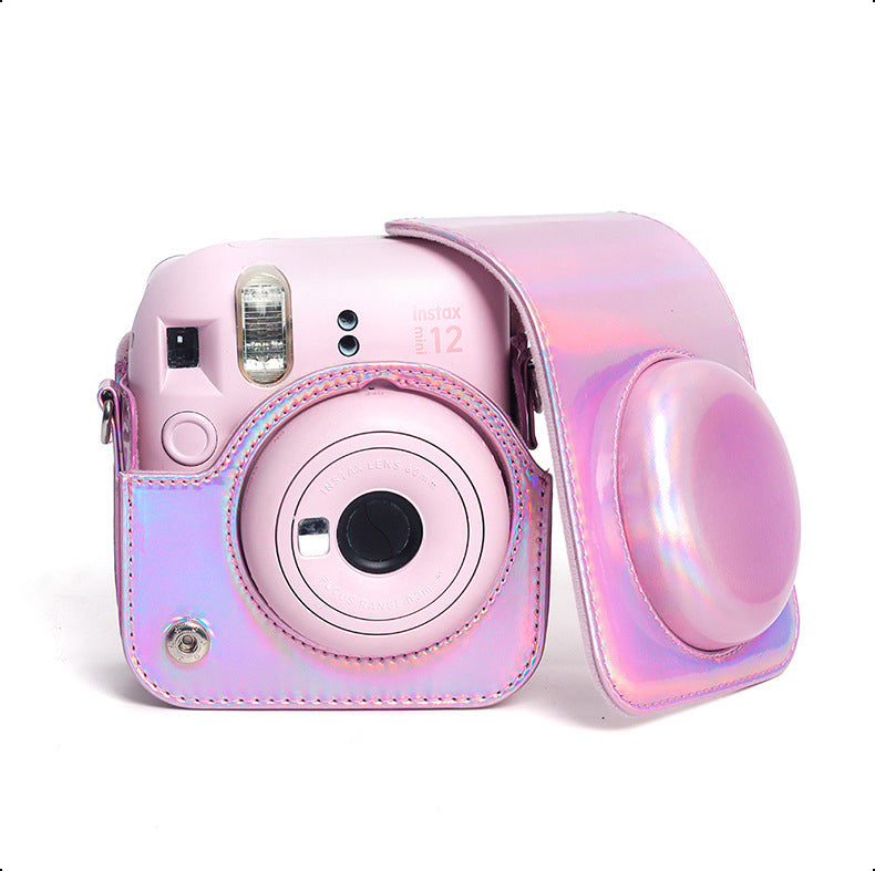 Estuche Metalizado Camara Instax Mini 12 Rosado