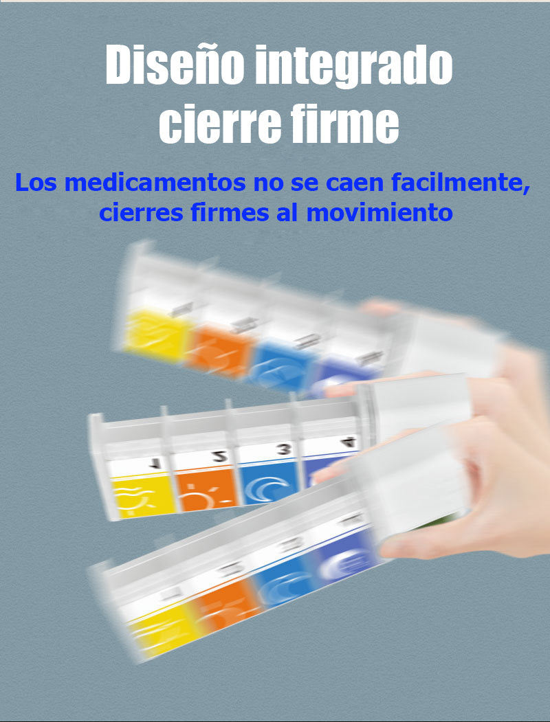 Pastillero Inteligente con 4 Alarmas - Función Memoria y 4 Compartimentos Grandes