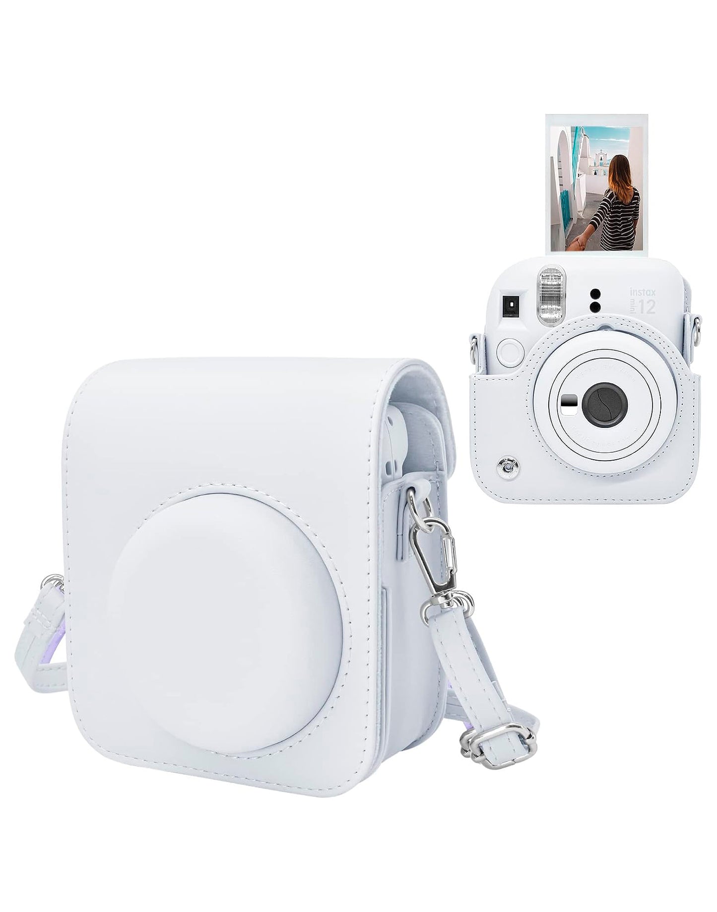 Estuche Camara Instax Mini 12 Blanco Arcilla