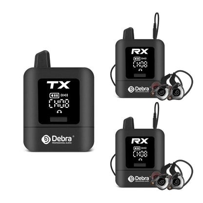 Sistema de Monitoreo Inalámbrico Intrauditivo Estéreo – 2.4G Digital, 50m Alcance, Batería Recargable, 10h Duración