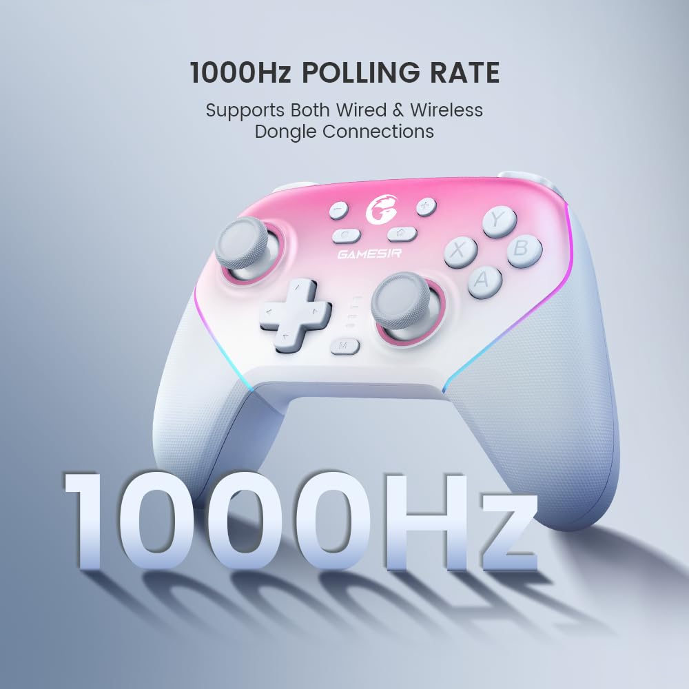 Control Inalámbrico GameSir Super Nova Azul – Bluetooth y RGB para PC, Switch, Android e iPhone
