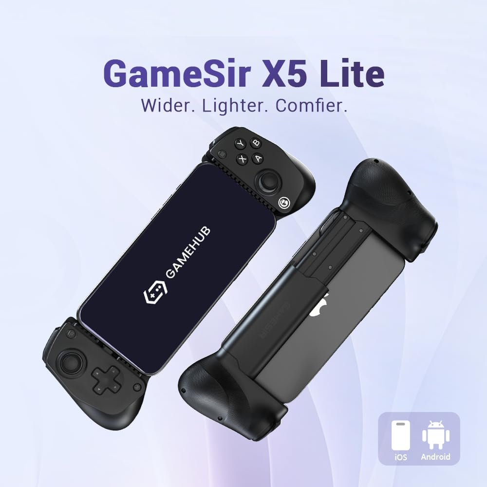 Control GameSir X5 Lite Negro – Controlador Móvil Tipo C para Gaming Profesional