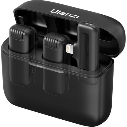 Micrófono Inalámbrico Ulanzi J12 para iPhone - Sistema Profesional con Conector Lightning