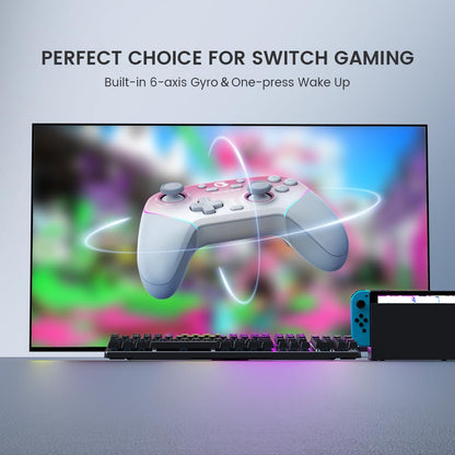 Control Inalámbrico GameSir Super Nova Azul – Bluetooth y RGB para PC, Switch, Android e iPhone