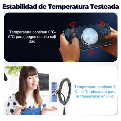 Ventilador Cooler Móvil Compacto con Montaje Magnético – Compatible MagSafe/Qi