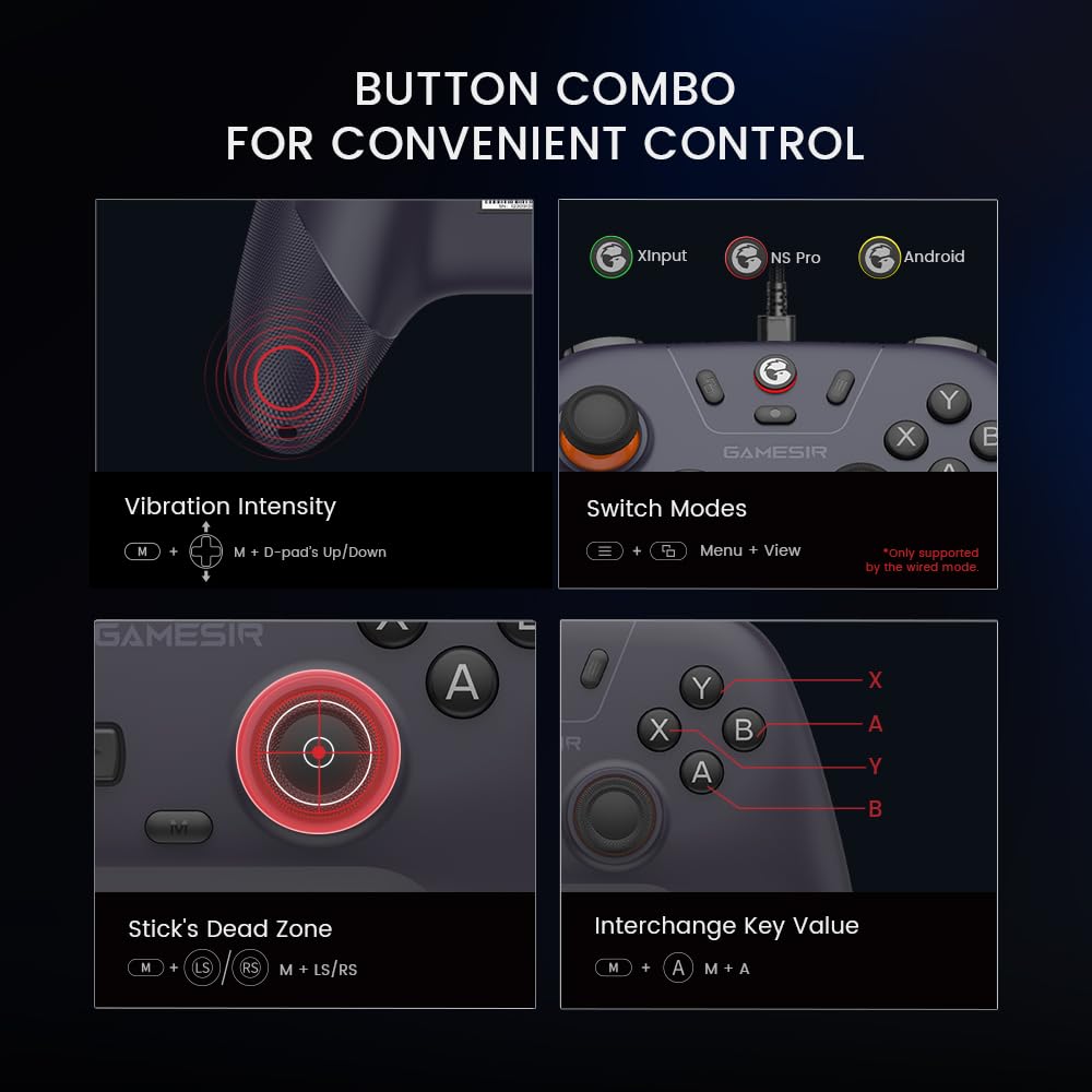 Control Inalámbrico GameSir T4 Nova Lite Púrpura Espacial – Bluetooth para Switch, PC, Android y iPhone