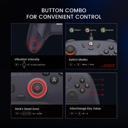 Control Inalámbrico GameSir T4 Nova Lite Púrpura Espacial – Bluetooth para Switch, PC, Android y iPhone