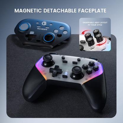 Control Inalámbrico GameSir Super Nova Azul – Bluetooth y RGB para PC, Switch, Android e iPhone
