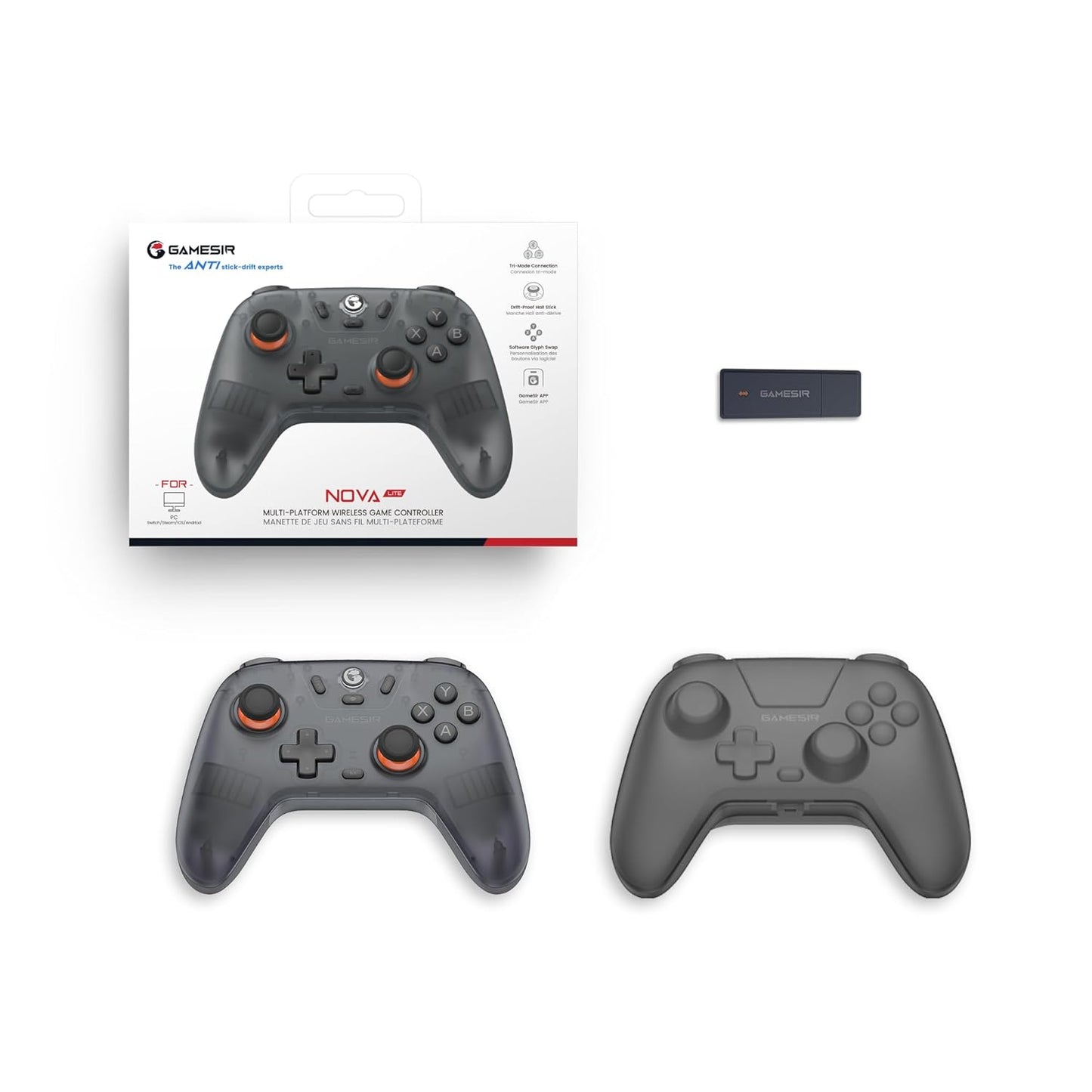 Control Inalámbrico GameSir T4 Nova Lite Púrpura Espacial – Bluetooth para Switch, PC, Android y iPhone