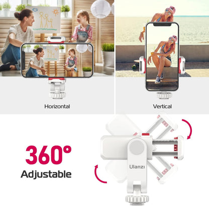 Ulanzi ST-06S – Soporte de Teléfono con 2 Zapatas Frías y Rosca 1/4"