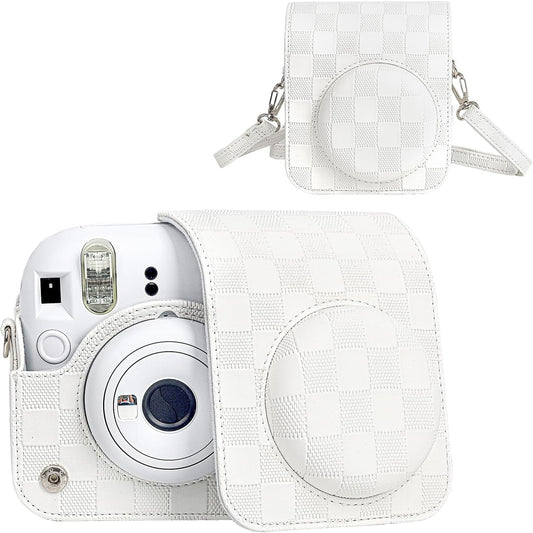 Estuche Cámara Instax Mini 12 Cuadros Negro Blanco