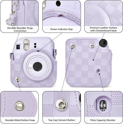 Estuche Cámara Instax Mini 12 Cuadros Lila