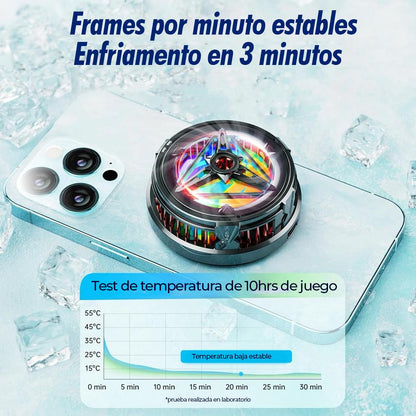 Ventilador Cooler Móvil Compacto con Montaje Magnético – Compatible MagSafe/Qi