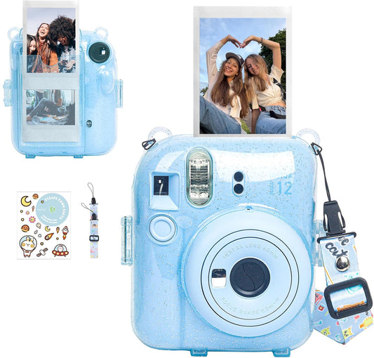 Protector  Escarchado Instax Mini 12 Azul