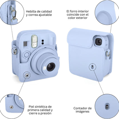 Combo Azul Instax Mini 12 Y MINI 13 Estuche + Álbum + Marcos