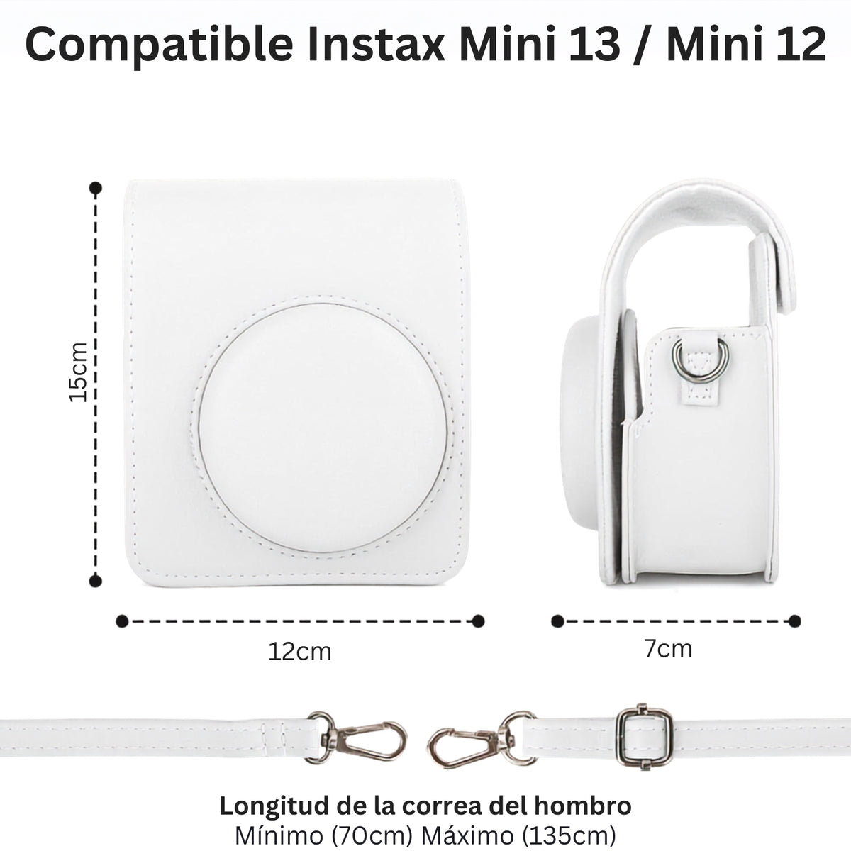 Combo Blanco Instax Mini 12 y Mini 13 Estuche + Álbum + Marcos